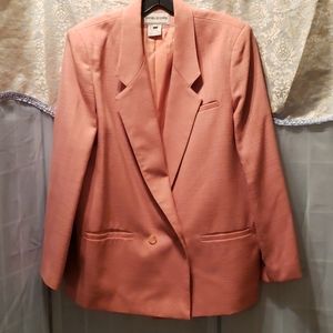ASHLEY BROOKE PEACH POLY/RAYON BLAZER SZ 16